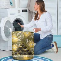Matariki New Zealand Laundry Basket NZ Niho Taniwha Maori New Year Yellow Galaxy LT14 - Polynesian Pride