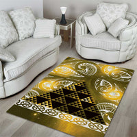 Matariki New Zealand Area Rug NZ Niho Taniwha Maori New Year Yellow Galaxy LT14 - Polynesian Pride