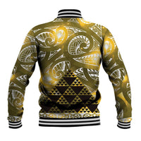 Matariki New Zealand Baseball Jacket NZ Niho Taniwha Maori New Year Yellow Galaxy LT14 - Polynesian Pride