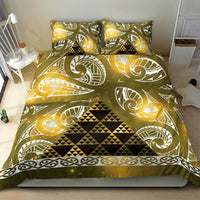 Matariki New Zealand Bedding Set NZ Niho Taniwha Maori New Year Yellow Galaxy LT14 - Polynesian Pride