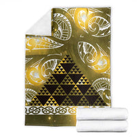 Matariki New Zealand Blanket NZ Niho Taniwha Maori New Year Yellow Galaxy LT14 - Polynesian Pride