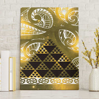 Matariki New Zealand Canvas Wall Art NZ Niho Taniwha Maori New Year Yellow Galaxy LT14 Without Frame Yellow - Polynesian Pride