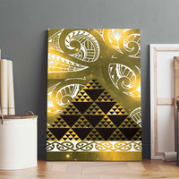 Matariki New Zealand Canvas Wall Art NZ Niho Taniwha Maori New Year Yellow Galaxy LT14 - Polynesian Pride