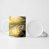 Matariki New Zealand Ceramic Mug NZ Niho Taniwha Maori New Year Yellow Galaxy LT14 - Polynesian Pride