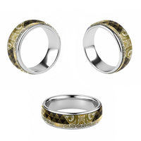 Matariki New Zealand Classic Ring NZ Niho Taniwha Maori New Year Yellow Galaxy LT14 - Polynesian Pride