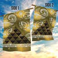 Matariki New Zealand Garden Flag NZ Niho Taniwha Maori New Year Yellow Galaxy LT14 - Polynesian Pride