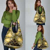Matariki New Zealand Grocery Bag NZ Niho Taniwha Maori New Year Yellow Galaxy LT14 - Polynesian Pride