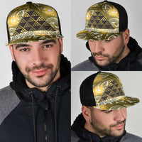 Matariki New Zealand Mesh Trucker Cap NZ Niho Taniwha Maori New Year Yellow Galaxy LT14 - Polynesian Pride