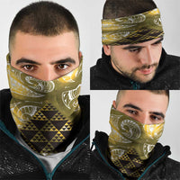 Matariki New Zealand Neck Gaiter NZ Niho Taniwha Maori New Year Yellow Galaxy LT14 - Polynesian Pride