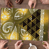 Matariki New Zealand Puzzle NZ Niho Taniwha Maori New Year Yellow Galaxy LT14 - Polynesian Pride