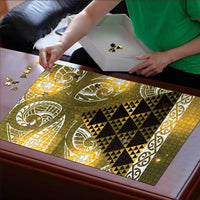 Matariki New Zealand Puzzle NZ Niho Taniwha Maori New Year Yellow Galaxy LT14 - Polynesian Pride