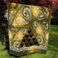 Matariki New Zealand Quilt NZ Niho Taniwha Maori New Year Yellow Galaxy LT14 - Polynesian Pride