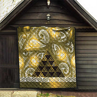 Matariki New Zealand Quilt NZ Niho Taniwha Maori New Year Yellow Galaxy LT14 - Polynesian Pride
