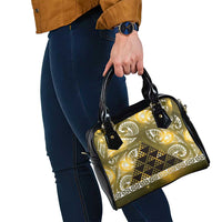 Matariki New Zealand Shoulder Handbag NZ Niho Taniwha Maori New Year Yellow Galaxy LT14 - Polynesian Pride