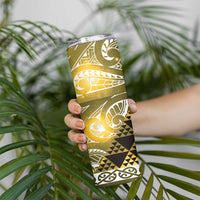 Matariki New Zealand Skinny Tumbler NZ Niho Taniwha Maori New Year Yellow Galaxy