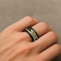 Matariki New Zealand Spinner Ring NZ Niho Taniwha Maori New Year Yellow Galaxy