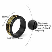 Matariki New Zealand Spinner Ring NZ Niho Taniwha Maori New Year Yellow Galaxy