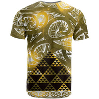 Matariki New Zealand T Shirt NZ Niho Taniwha Maori New Year Yellow Galaxy LT14 - Polynesian Pride