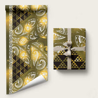 Matariki New Zealand Wrapping Paper NZ Niho Taniwha Maori New Year Yellow Galaxy