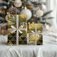 Matariki New Zealand Wrapping Paper NZ Niho Taniwha Maori New Year Yellow Galaxy