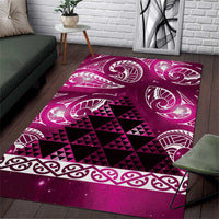 Matariki New Zealand Area Rug NZ Niho Taniwha Maori New Year Pink Galaxy LT14 Pink - Polynesian Pride