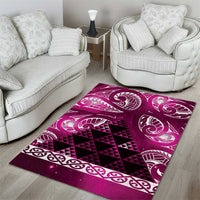 Matariki New Zealand Area Rug NZ Niho Taniwha Maori New Year Pink Galaxy LT14 - Polynesian Pride