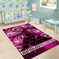 Matariki New Zealand Area Rug NZ Niho Taniwha Maori New Year Pink Galaxy LT14 - Polynesian Pride
