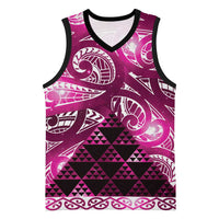 Matariki New Zealand Basketball Jersey NZ Niho Taniwha Maori New Year Pink Galaxy