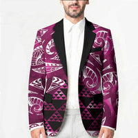Matariki New Zealand Blazer NZ Niho Taniwha Maori New Year Pink Galaxy LT14 - Polynesian Pride