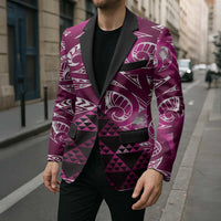 Matariki New Zealand Blazer NZ Niho Taniwha Maori New Year Pink Galaxy LT14 - Polynesian Pride