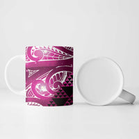 Matariki New Zealand Ceramic Mug NZ Niho Taniwha Maori New Year Pink Galaxy