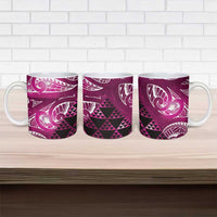 Matariki New Zealand Ceramic Mug NZ Niho Taniwha Maori New Year Pink Galaxy