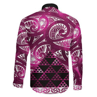 Matariki New Zealand Family Matching Summer Maxi Dress and Hawaiian Shirt NZ Niho Taniwha Maori New Year Pink Galaxy