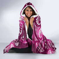 Matariki New Zealand Hooded Blanket NZ Niho Taniwha Maori New Year Pink Galaxy LT14 - Polynesian Pride