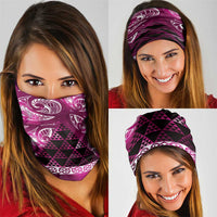 Matariki New Zealand Neck Gaiter NZ Niho Taniwha Maori New Year Pink Galaxy LT14 - Polynesian Pride