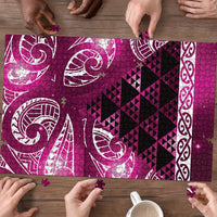 Matariki New Zealand Puzzle NZ Niho Taniwha Maori New Year Pink Galaxy LT14 - Polynesian Pride