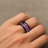 Matariki New Zealand Spinner Ring NZ Niho Taniwha Maori New Year Pink Galaxy