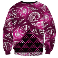 Matariki New Zealand Sweatshirt NZ Niho Taniwha Maori New Year Pink Galaxy LT14 - Polynesian Pride