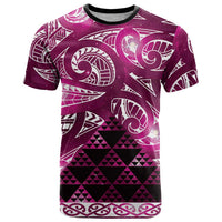 Matariki New Zealand T Shirt NZ Niho Taniwha Maori New Year Pink Galaxy