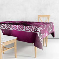 Matariki New Zealand Tablecloth NZ Niho Taniwha Maori New Year Pink Galaxy