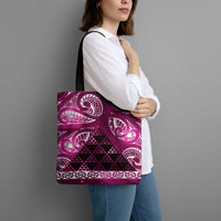 Matariki New Zealand Tote Bag NZ Niho Taniwha Maori New Year Pink Galaxy LT14 - Polynesian Pride