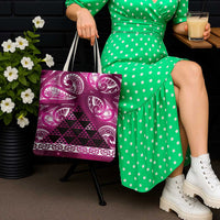 Matariki New Zealand Tote Bag NZ Niho Taniwha Maori New Year Pink Galaxy LT14 - Polynesian Pride