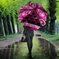 Matariki New Zealand Umbrella NZ Niho Taniwha Maori New Year Pink Galaxy LT14 - Polynesian Pride