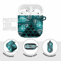Matariki New Zealand AirPods Case NZ Niho Taniwha Maori New Year Cyan Galaxy LT14 - Polynesian Pride