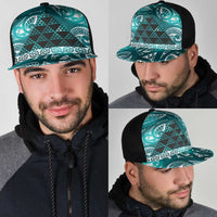 Matariki New Zealand Mesh Trucker Cap NZ Niho Taniwha Maori New Year Cyan Galaxy LT14 - Polynesian Pride