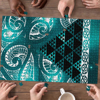 Matariki New Zealand Puzzle NZ Niho Taniwha Maori New Year Cyan Galaxy LT14 - Polynesian Pride