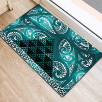 Matariki New Zealand Rubber Doormat NZ Niho Taniwha Maori New Year Cyan Galaxy LT14 - Polynesian Pride