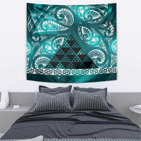 Matariki New Zealand Tapestry NZ Niho Taniwha Maori New Year Cyan Galaxy LT14 - Polynesian Pride