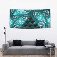 Matariki New Zealand Tapestry NZ Niho Taniwha Maori New Year Cyan Galaxy LT14 - Polynesian Pride