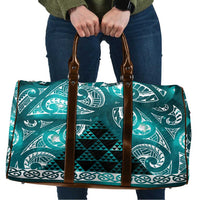 Matariki New Zealand Travel Bag NZ Niho Taniwha Maori New Year Cyan Galaxy